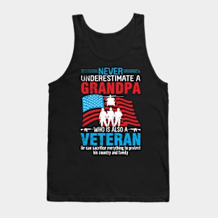 Happy Veteran Memorial Day Grandpa Tank Top